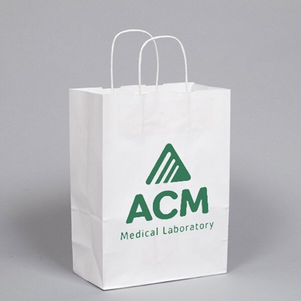White Kraft Paper Custom PRINTED Sh